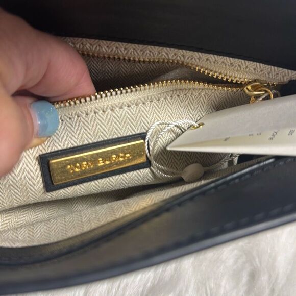 Tory Burch Black Leather Miller Clutch NEW - Picture 6 of 9